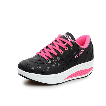 Frauen Casual Mode Atmungsaktiv Dicke Sohle Turnschuhe