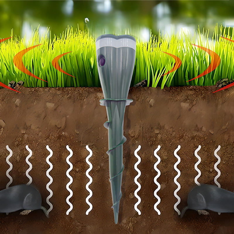 🌸 Frühlingsangebot – 50% RABATT! 🌸 Solargerätebetriebener, wasserdichter Schraub-Maulwurfvertreiber 🔆🐭🚫