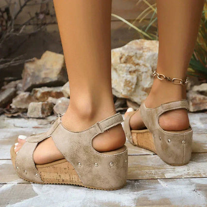 Neue korrigierende Keil-Sandalen mit offener Spitze für Frauen🌸🌸