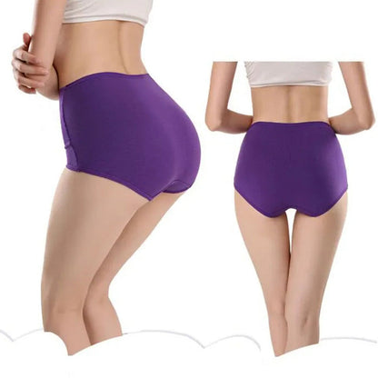 Auslaufsichere Höschen -Damen-Slip aus Baumwolle mit hoher Taille