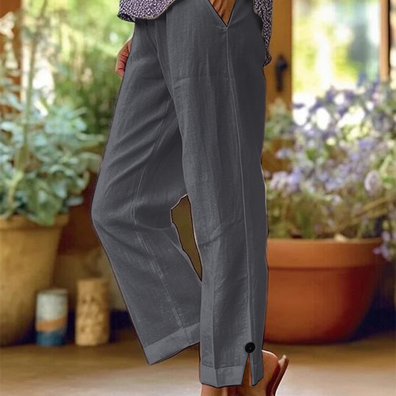 💎🔥 50% RABATT 👖 Damen Gerade Hose – elastischer Bund, hochwertige Baumwolle & vielseitig kombinierbar ✨