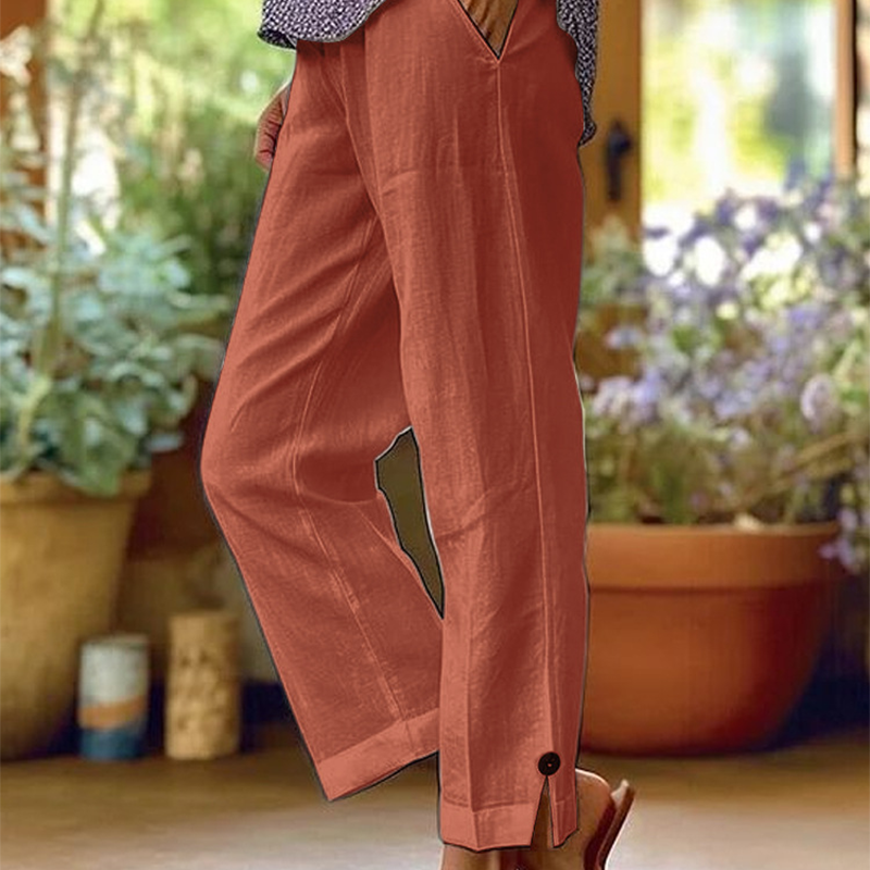 💎🔥 50% RABATT 👖 Damen Gerade Hose – elastischer Bund, hochwertige Baumwolle & vielseitig kombinierbar ✨