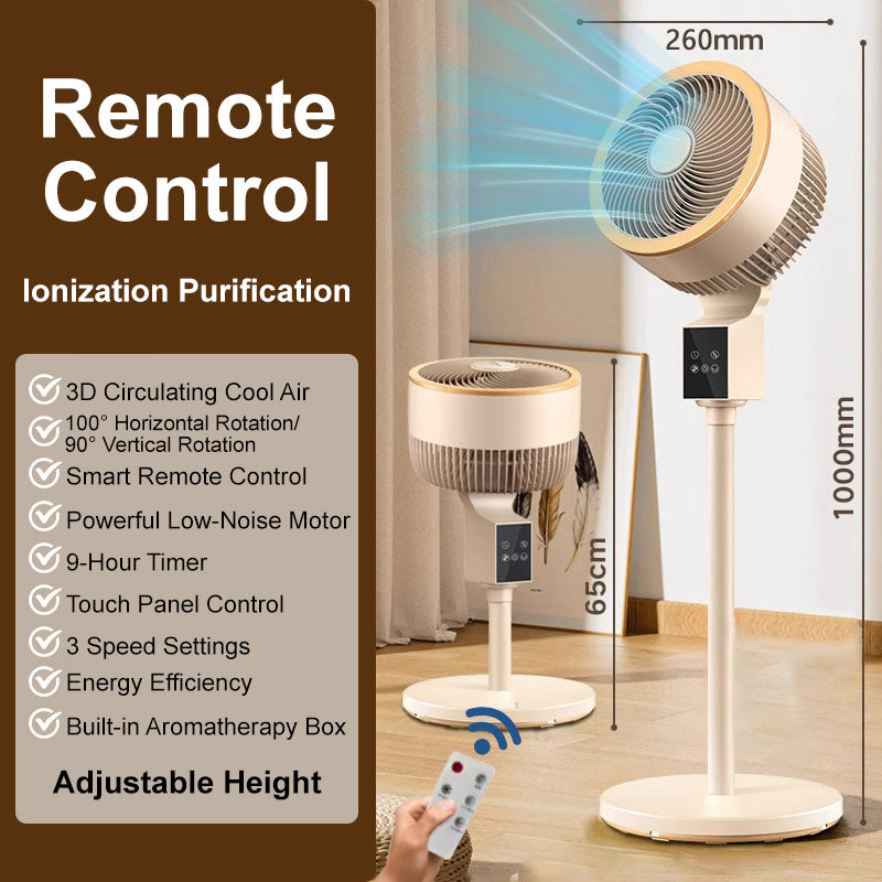 🎊Sommeraktion: 50 % Rabatt und versandkostenfrei🌀✨Motor Standventilator, 20dB sehr leiser Ventilator, 30m Wurfweite, 2465m³/h Luftvolumen, Fan mit Fernbedienung & Kühlung