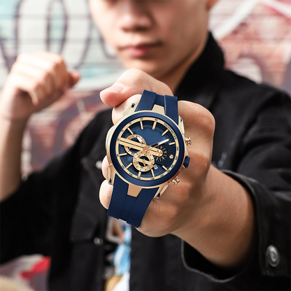 🔥⌚Sportuhr im Stil mit Leuchtanzeige, Silikonarmband und wasserdichtem Design【Kostenloser Versand】