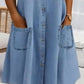 🌺Elegantes einfarbiges Jeanskleid für Damen