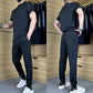 Lässiges Stretch-Set für Herren aus Eisseide mit T-Shirt und Hose