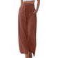 💎55% Rabatt 👖Damen Leinenhose, locker geschnittene Wide-Leg-Hose mit Taschen und Kordelzug, bequem und ideal für Freizeit und Alltag🌸