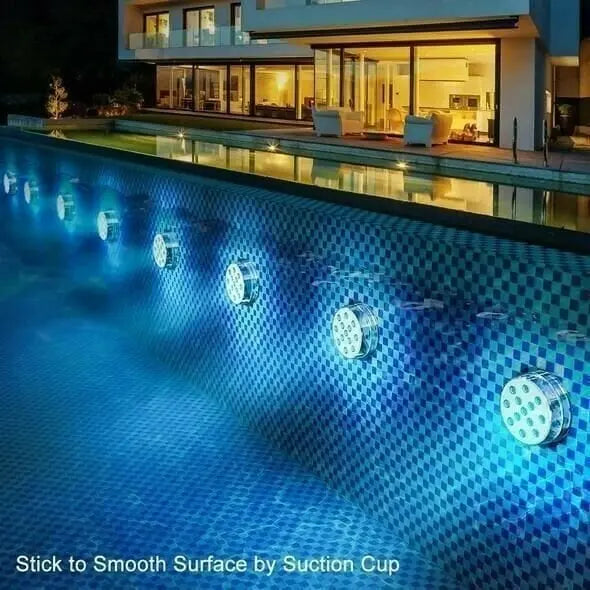 💎 50% 16-FARBEN POOL-LEDs! 💎 Wasserdicht, Fernbedienung & 10x Heller für Partys