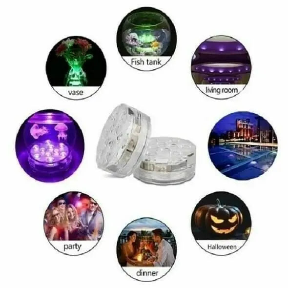 💎 -50% 16-FARBEN POOL-LEDs! 💎 Wasserdicht, Fernbedienung & 10x Heller für Partys