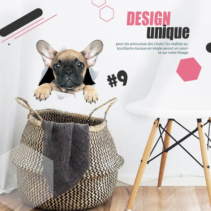 3D-Wandaufkleber mit abnehmbaren Katzen- und Hundemotiven