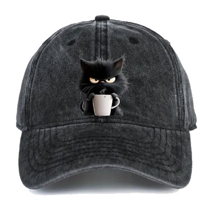 Süße schwarze Katze Vintage Baseball Cap