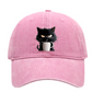 Süße schwarze Katze Vintage Baseball Cap