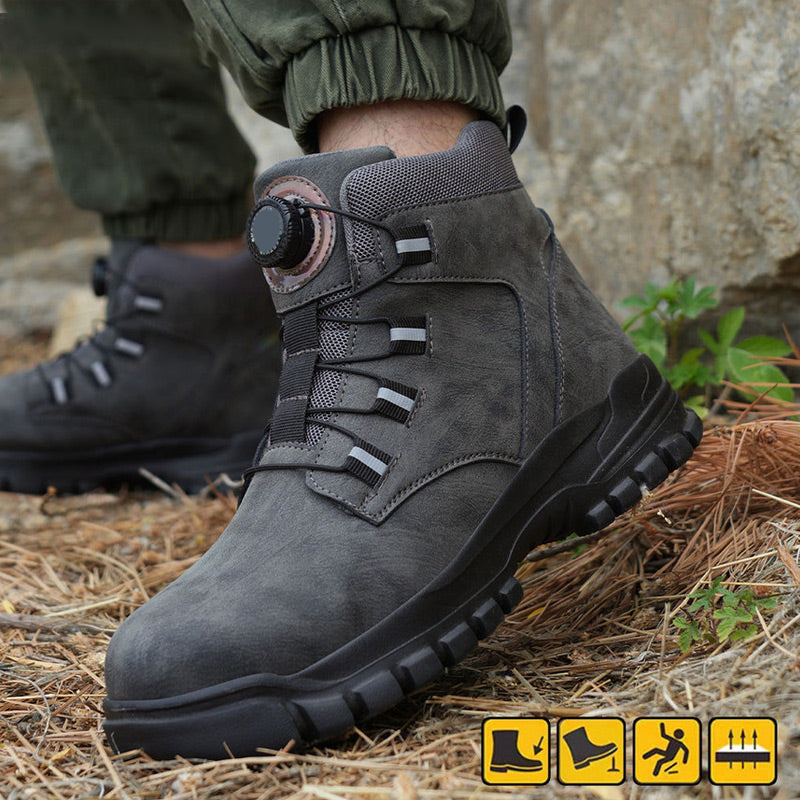 🔥Rutschfeste, leichte Sicherheitsstiefel der Klasse S3 für Unisex, ✅👍 mit stoßfesten Spikes, Anti-Smash- und Anti-Kompressions-Funktion