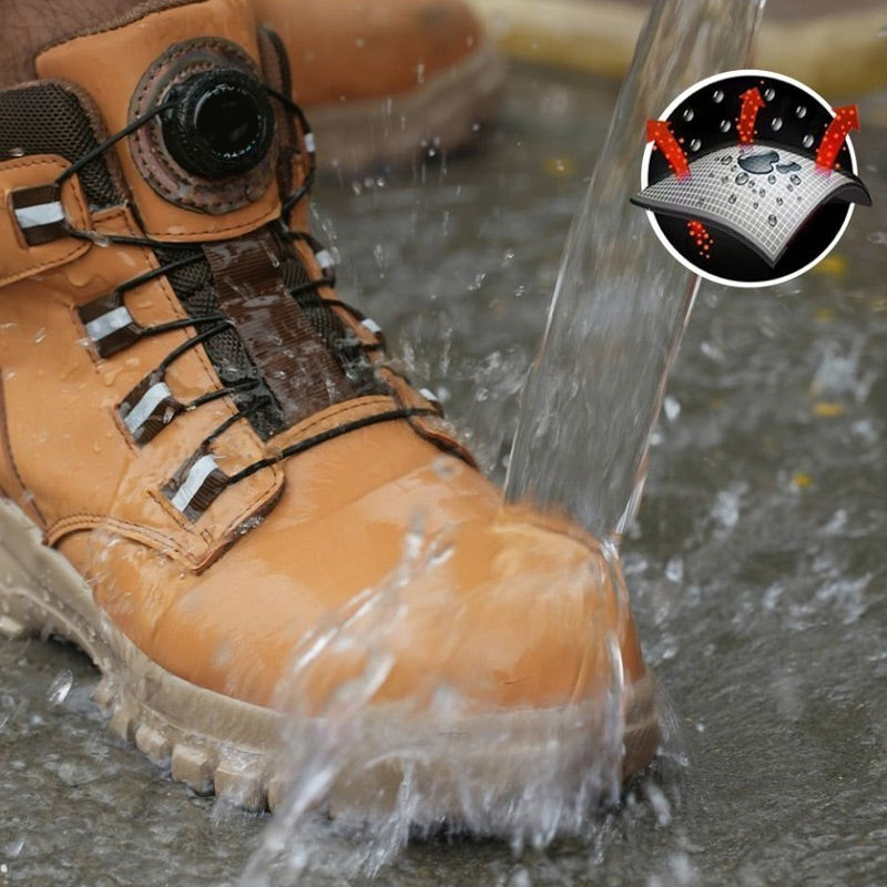 🔥Rutschfeste, leichte Sicherheitsstiefel der Klasse S3 für Unisex, ✅👍 mit stoßfesten Spikes, Anti-Smash- und Anti-Kompressions-Funktion