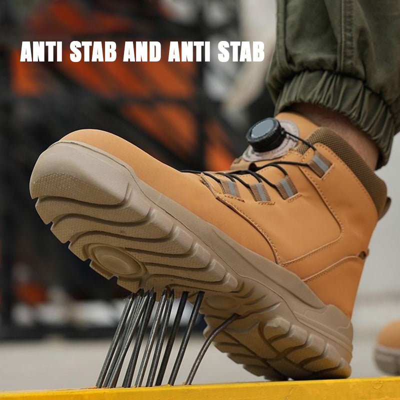 🔥Rutschfeste, leichte Sicherheitsstiefel der Klasse S3 für Unisex, ✅👍 mit stoßfesten Spikes, Anti-Smash- und Anti-Kompressions-Funktion