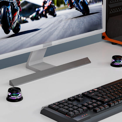 Kompaktes und magnetisches Bluetooth-Lautsprecher-Set mit LED-Lichtern