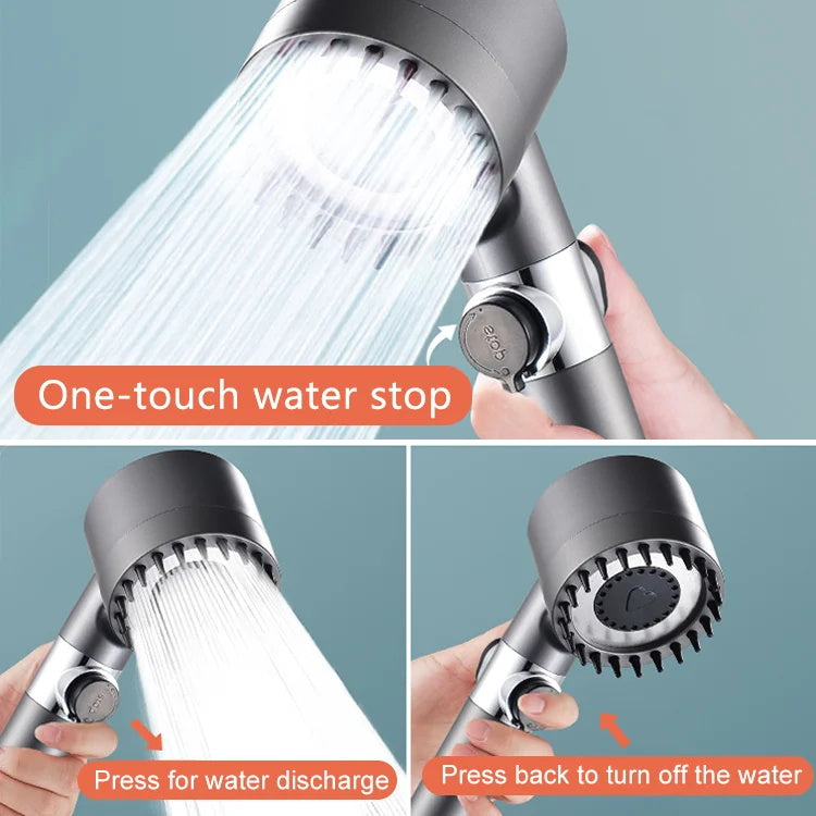 🏆Luxus-Duschkopf für Hautpflege & Massage - 3 Spray-Modi mit Wassersparender Technologie für Verjüngendes Duscherlebnis 💎🌊