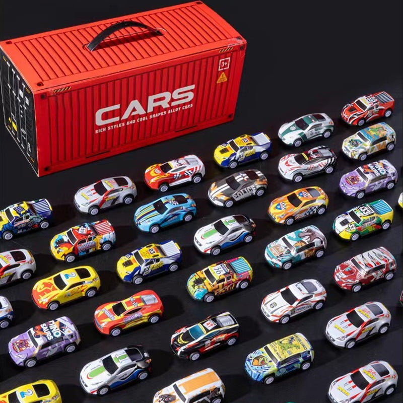 🎁48 Mini-Rückziehautos mit integrierter Garage (Set)🚗🎪