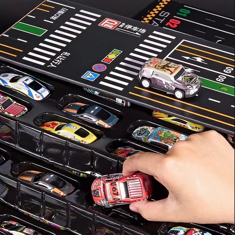 🎅Weihnachtsaktion 50 % RABATT🎁48 Mini-Rückziehautos mit eingebautem Garagenset