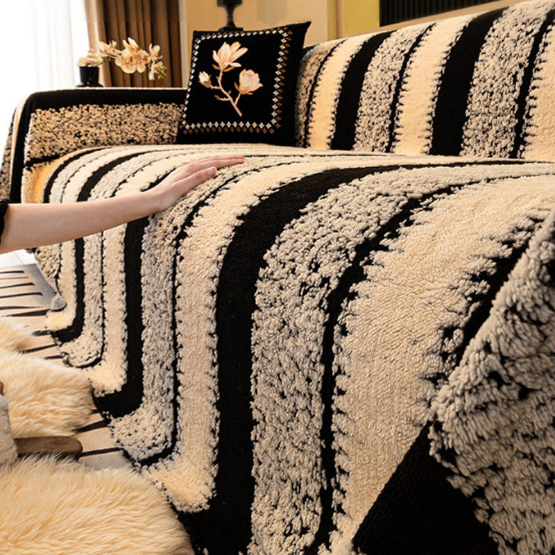 🛋️ 56% RABATT 2026! ✨ Plüsch Sofaüberwurf - Extra Dicke & Rutschfeste Decke mit Elastischen Kanten für Herbst und Winter 🍂❄️