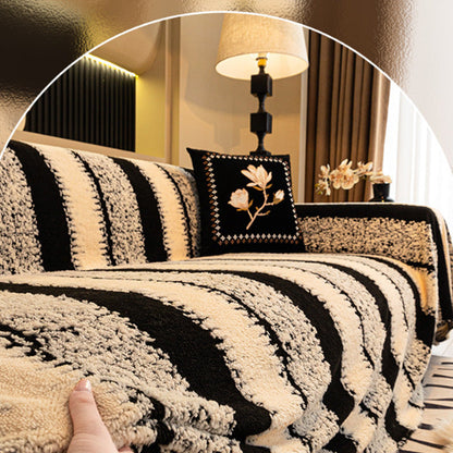 🛋️ 56% RABATT 2026! ✨ Plüsch Sofaüberwurf - Extra Dicke & Rutschfeste Decke mit Elastischen Kanten für Herbst und Winter 🍂❄️