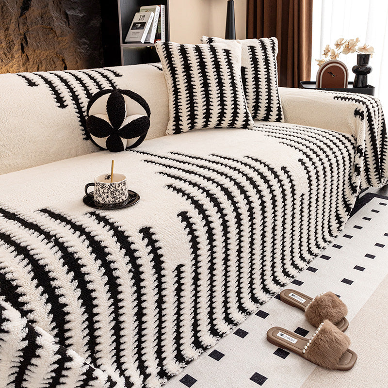 🛋️ 56% RABATT 2026! ✨ Plüsch Sofaüberwurf - Extra Dicke & Rutschfeste Decke mit Elastischen Kanten für Herbst und Winter 🍂❄️