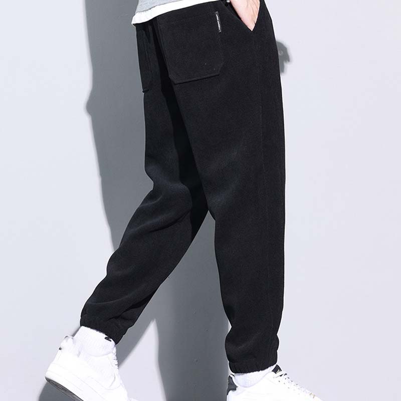 🔈🔈50% Rabatt🔥Herrenhose aus Cord mit verjüngtem Schnitt, Kordelzug und Taschen