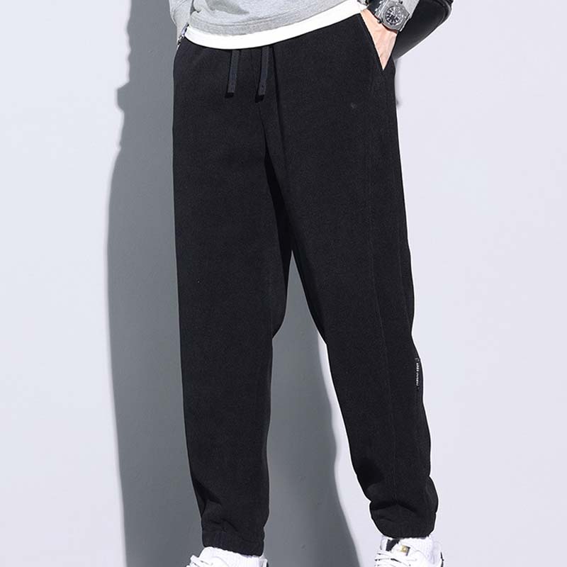 🔈🔈50% Rabatt🔥Herrenhose aus Cord mit verjüngtem Schnitt, Kordelzug und Taschen