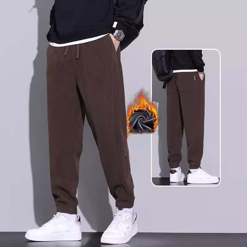 🔈🔈50% Rabatt🔥Herrenhose aus Cord mit verjüngtem Schnitt, Kordelzug und Taschen