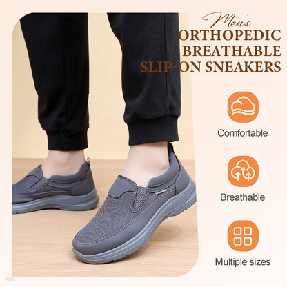 ✨ Herren Orthopädische Atmungsaktive Slipper-Sneakers - Fußgewölbe Unterstützung mit Memory-Schaum Einlegesohlen für Ganzägigen Komfort 🏃‍♂️💨