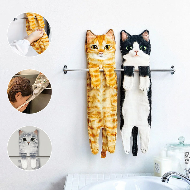 Süßes Katzen-Handtuch😺🐾