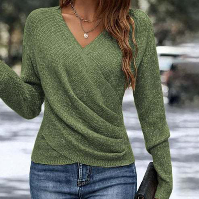 🔥Black Friday Sale: 49% Rabatt🔥 Elegantes, lässiges Stricktop mit V-Ausschnitt für Damen🚀