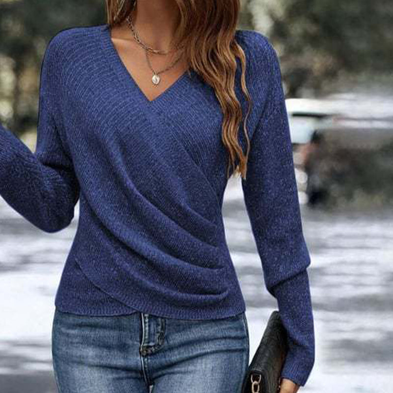 🔥Black Friday Sale: 49% Rabatt🔥 Elegantes, lässiges Stricktop mit V-Ausschnitt für Damen🚀
