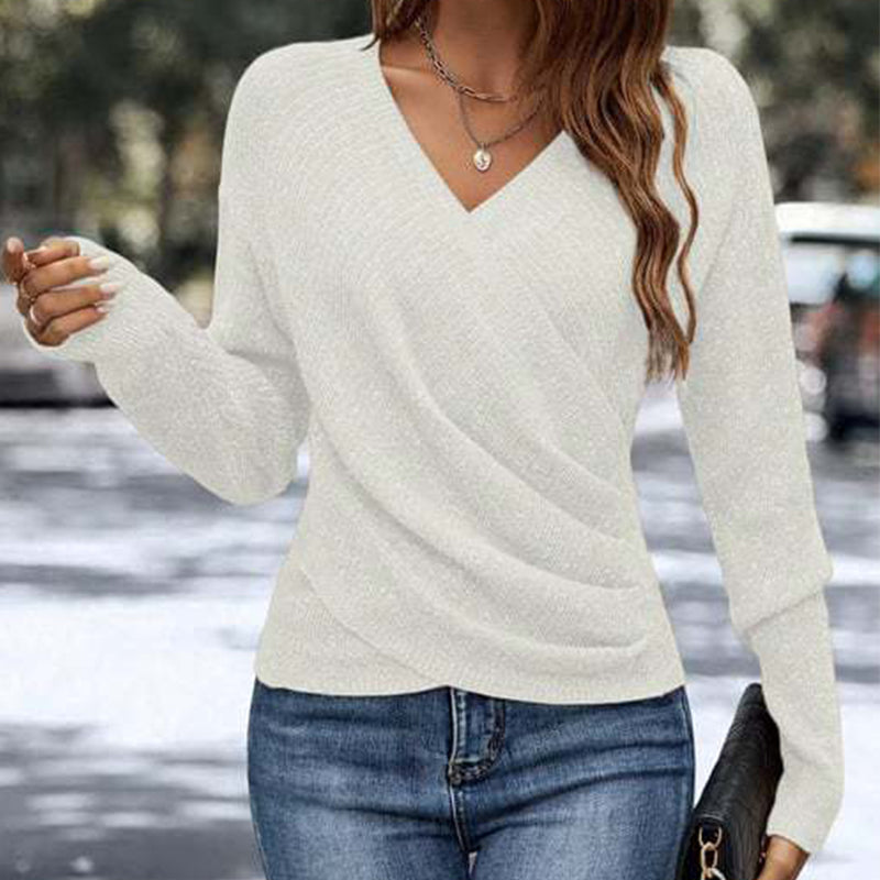 🔥Black Friday Sale: 49% Rabatt🔥 Elegantes, lässiges Stricktop mit V-Ausschnitt für Damen🚀