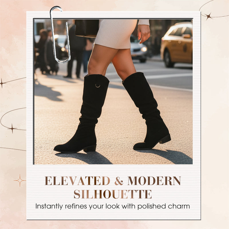 Women’s Fashion Knee-High Ruched Boots