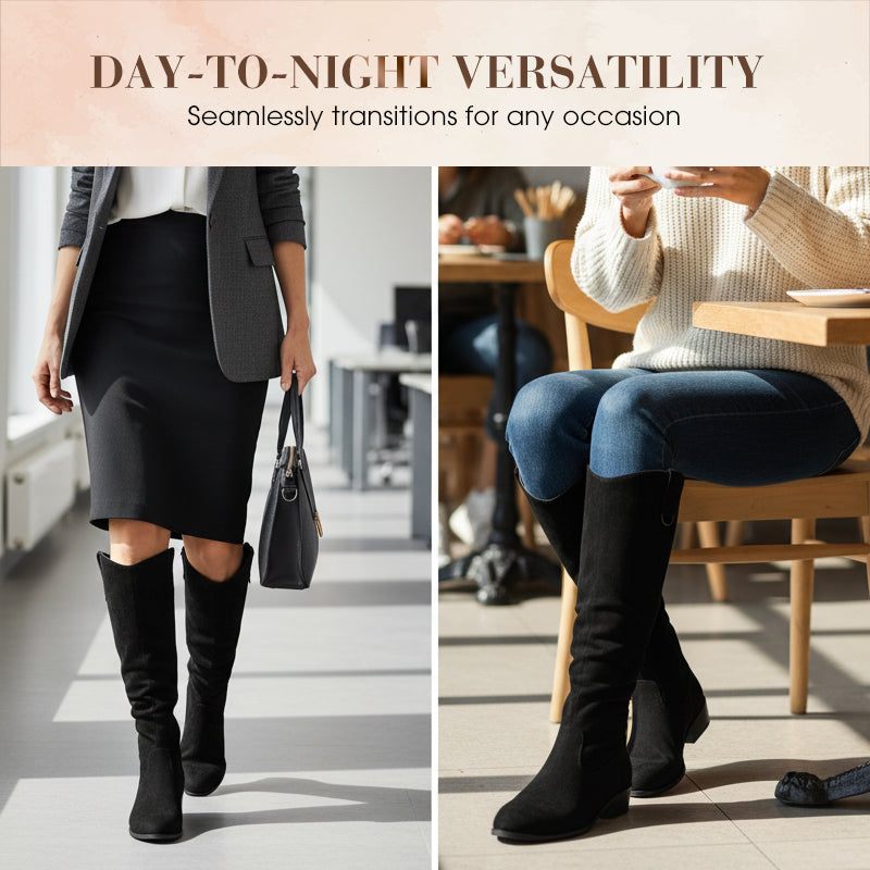 Women’s Fashion Knee-High Ruched Boots