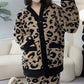 Damen-Winterpyjama-Set mit Leopardenmuster