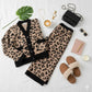 Damen-Winterpyjama-Set mit Leopardenmuster