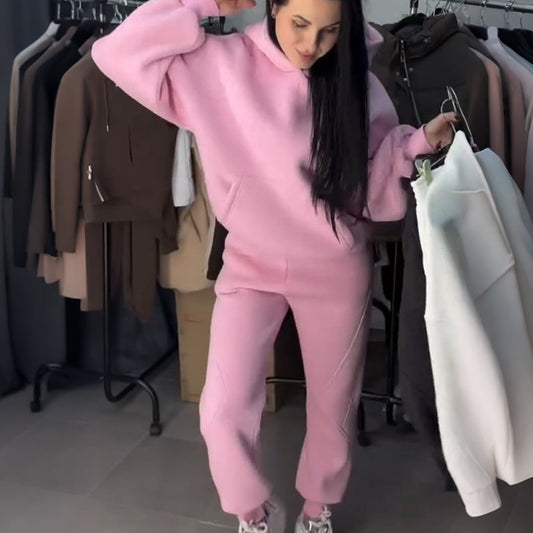 Damen 2-teiliges Trainingsanzug-Set mit Kapuze