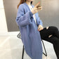 Damen-Strickjacke mit V-Ausschnitt und Laternenärmeln