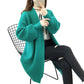 Damen-Strickjacke mit V-Ausschnitt und Laternenärmeln