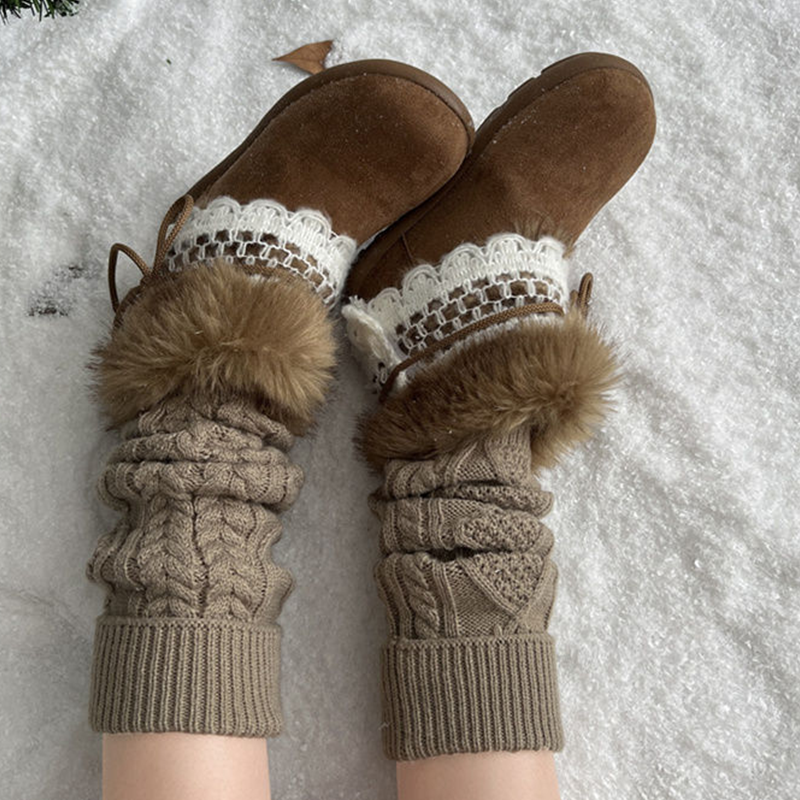 Damen Stiefeletten mit Plüschfutter & Spitzen-Schnürung