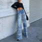 Damenjeans mit Pailletten und Quasten
