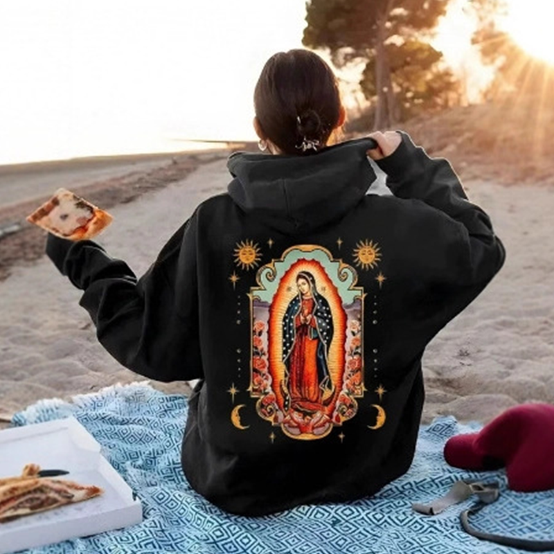 Unisex Oversized Hoodie mit Guadalupe-Grafik