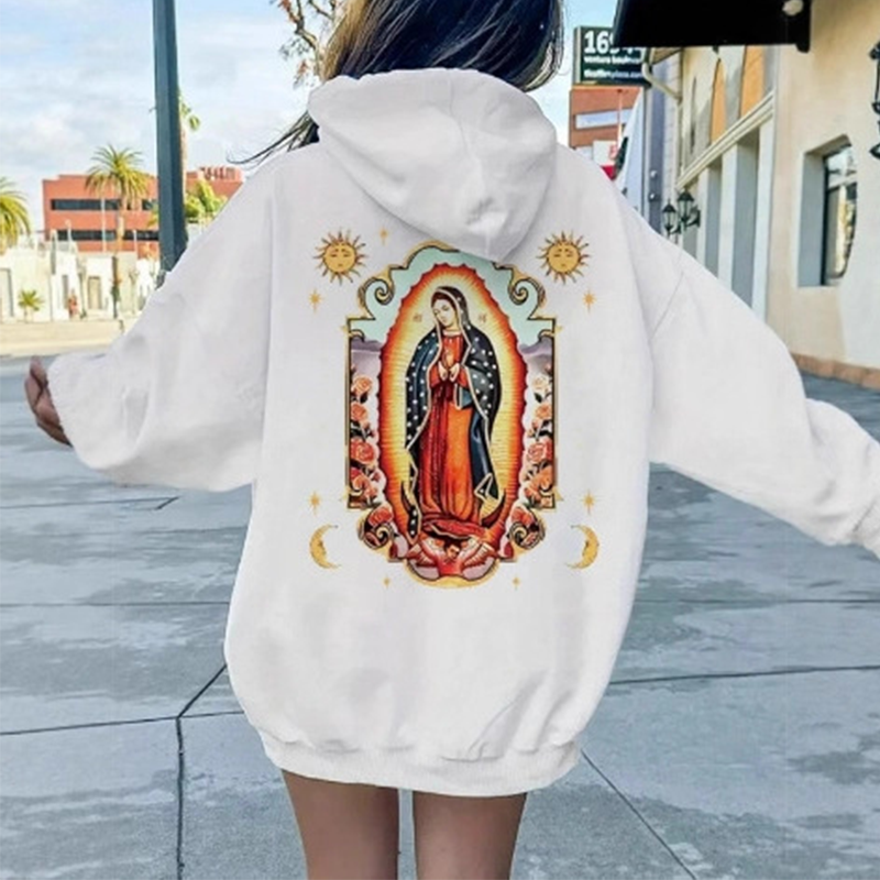 Unisex Oversized Hoodie mit Guadalupe-Grafik