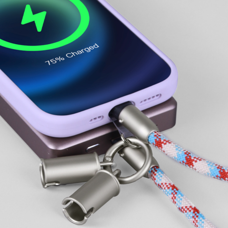 2-in-1-Handykette mit integriertem Ladekabel