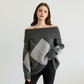 Damen-Strickpullover mit Carmenausschnitt und Argyle-Muster