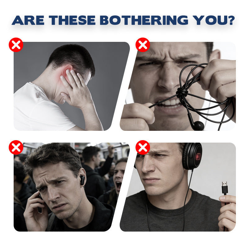 Open Ear Headphones with Mic