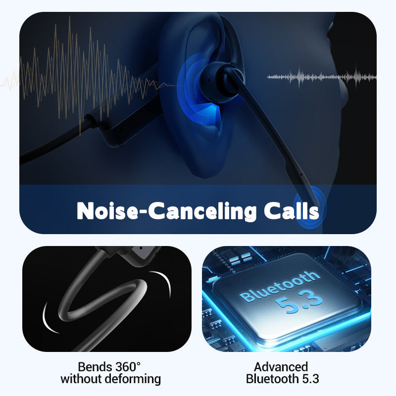 Open Ear Headphones with Mic