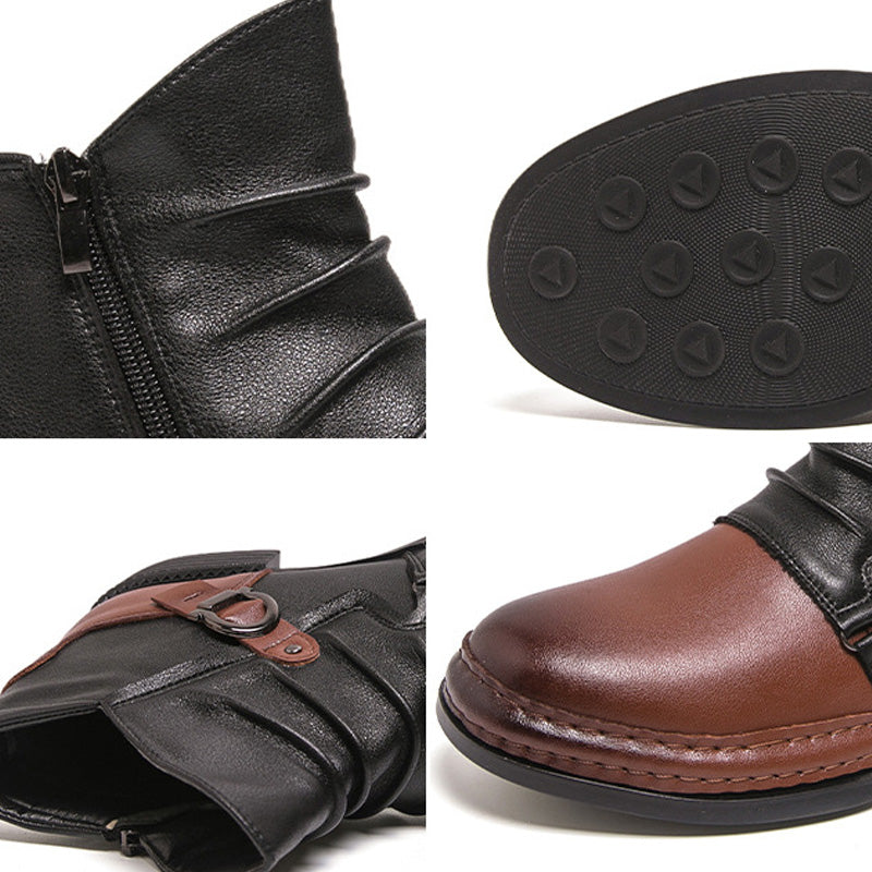 👞🔥Der Charme eines reifen Mannes! ⏰ Herren-Ankle-Boots aus echtem Leder – Strapazierfähig, stylisch und ganztägiger Tragekomfort für Freizeit und Beruf 🔧